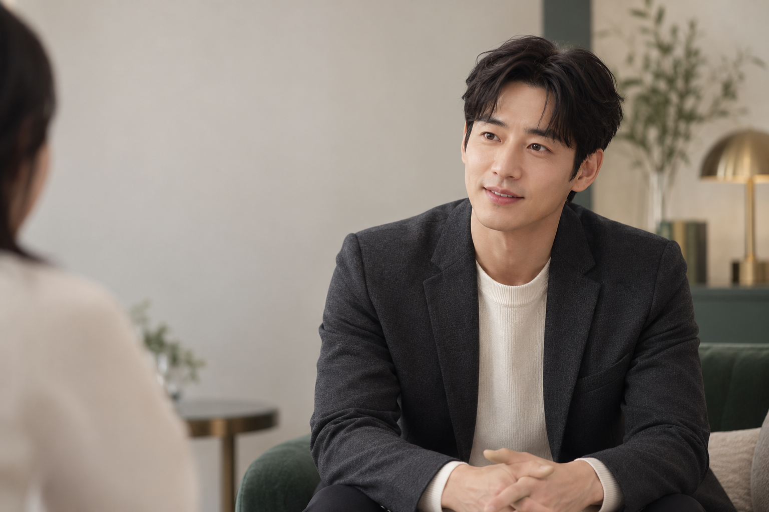 대화 상황에서 시선과 반응을 조절하는 훈련 예시